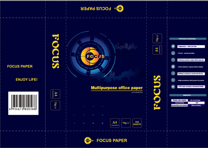 100% papier de copie de photo de pulpe de bois taille d'OEM A4 et taille de lettre 70gsm/75gsm/80gsm 0