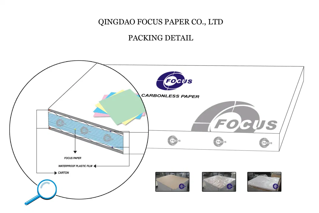 Image lisse Auto-copie bleue du papier NCR Jumbo Rolls 3