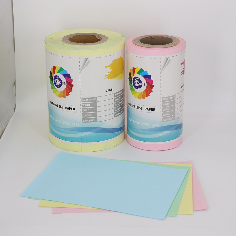 Black Image NCR Paper For Laser Printers White Pink Yellow Blue Green 43*61cm