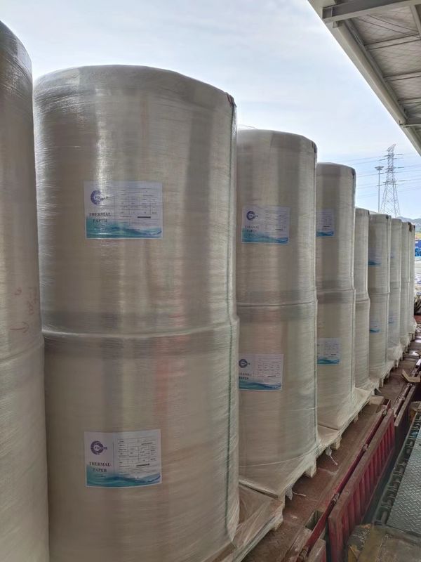 55GSM Thermal Paper Jumbo Roll with Excellent Coating and Smooth Surface for Printing