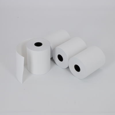 Image thermique 55GSM 640*12000 de noir de Till Thermal Receipt Paper Rolls de caisse enregistreuse d'harpe