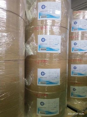 Ruloir de papier thermique jumbo recouvert de pâte de bois vierge FSC pour le point de vente